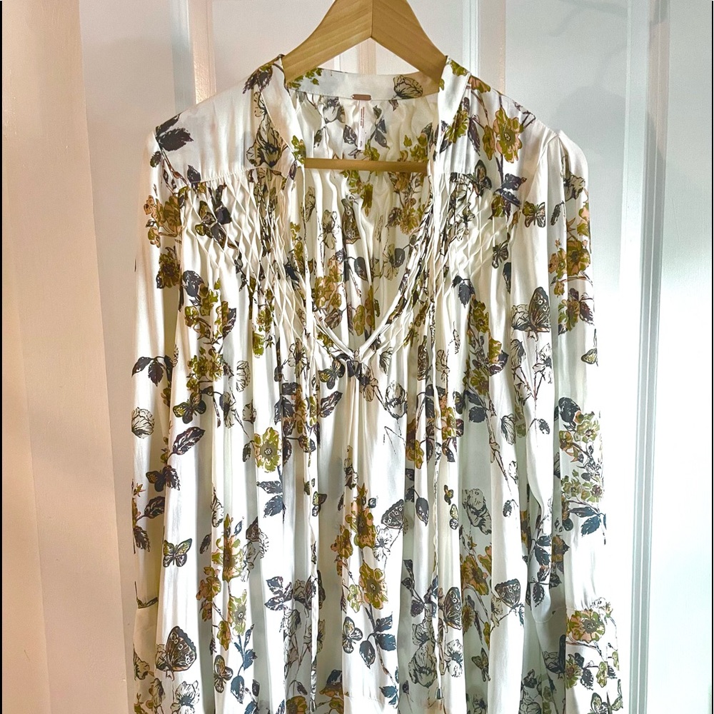 Free People Floral Tunic top Size S